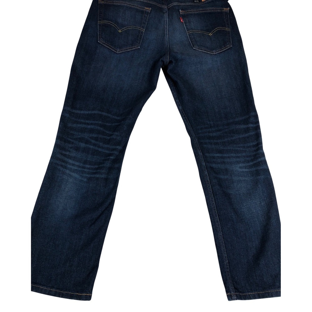 Levis 514 Straight Fit Mens Dark Wash Indigo Denim Jeans W38 L30 Red R Tab - Picture 8 of 11